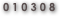 0 1 0 3 0 8 