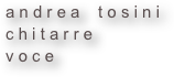 a n d r e a    t o s i n i 
c h i t a r r e 
v o c e 